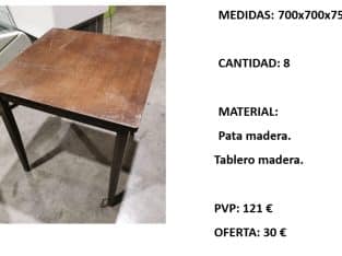 MESA MADERA Y PATA MADERA