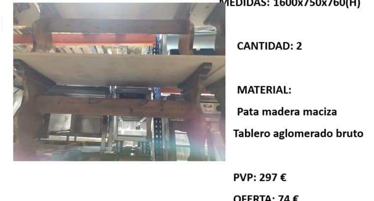 MESA DE MADERA MACIZA