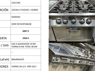 COCINA 4 FUEGOS + HORNO