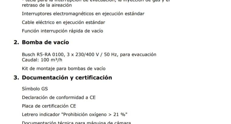 MAQUINA ENVASADORA CON ATMÓSFERA PROTECTORA